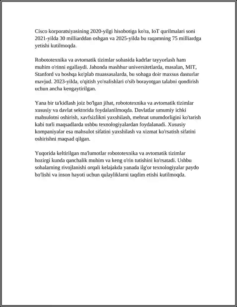 ROBOTOTEXNIKA VA AVTOMATIK TIZIMLAR 4