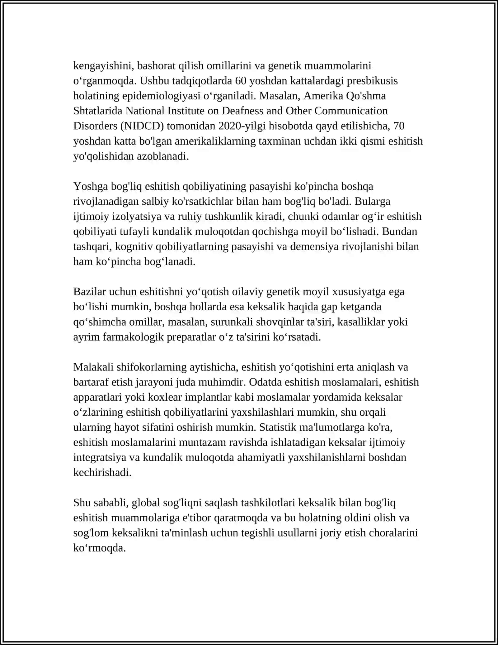 ESHITISH VA MUVOZANAT A’ZOLARINING YOSHGA BOG'LIQ O'ZGARISHLAR 4