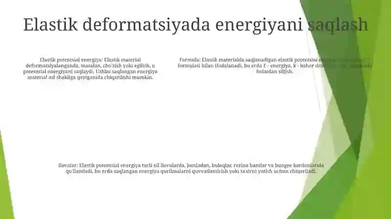 Elastik Defomatsiya Energiyasi 4