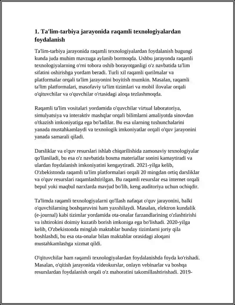 Ta'lim-tarbiya jarayonida raqamli texnologiyalardan foydalanish 4