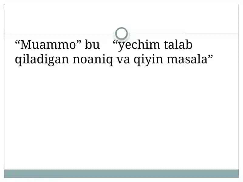 Muammoni hal qilishning asosiy strategiyalari 4