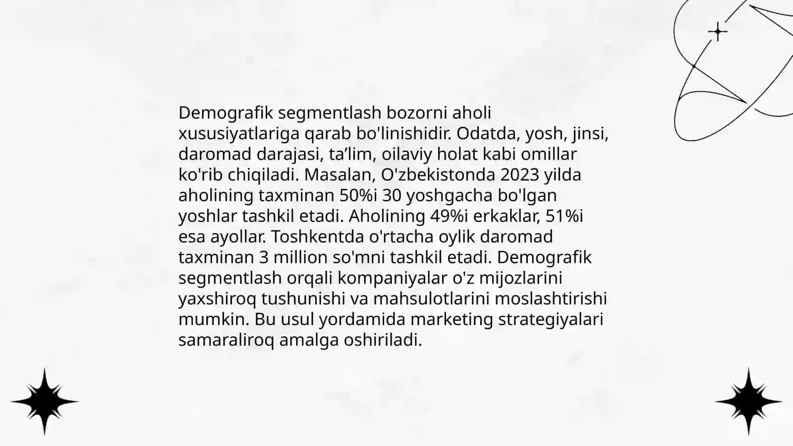 Turizm bozorini segmentlash mezonlarini aniqlash 4