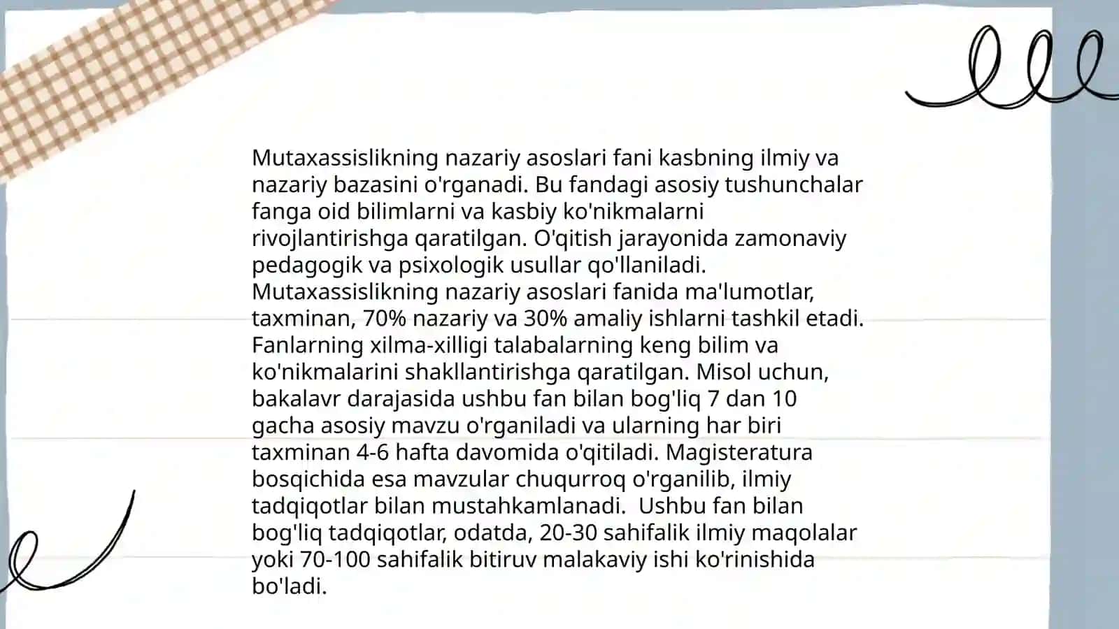 Mutaxassislikka kirish fan sifatida 4