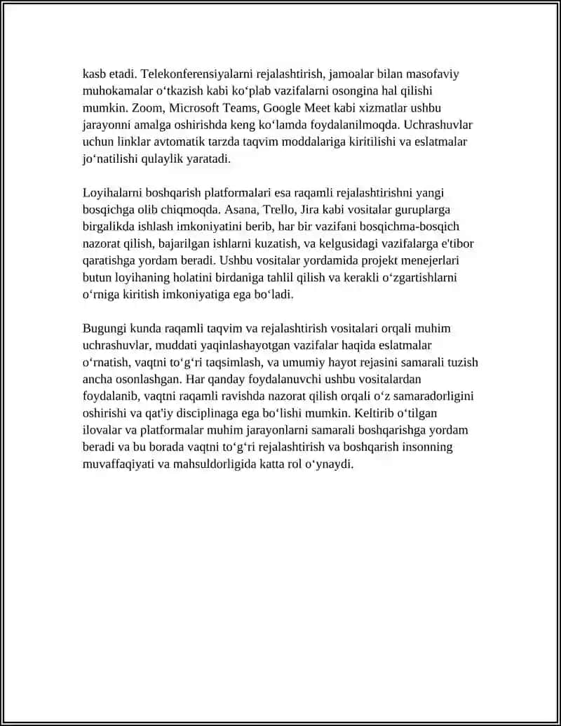RAQAMLI VOSITALAR ORQALI VAQTNI BOSHQARISH 4