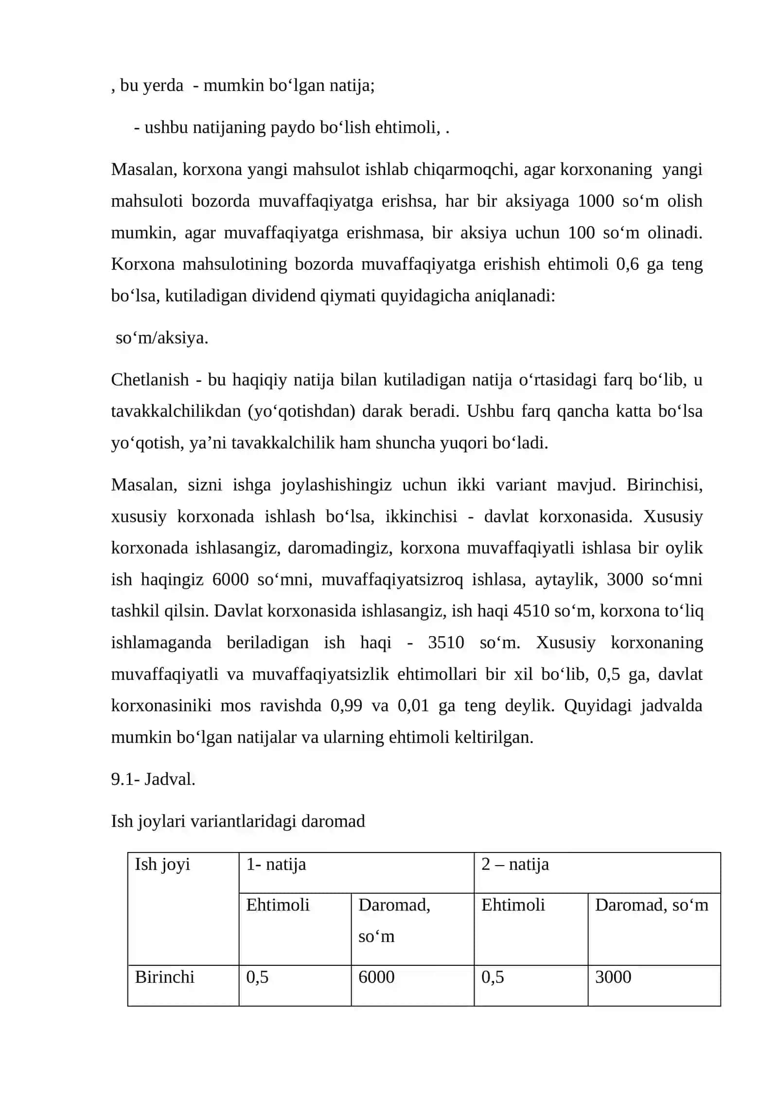 Bozor va tavakkalchilik 4