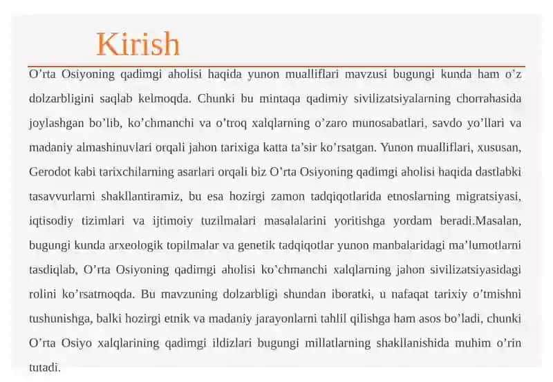 O’rta Osiyoning qadimgi aholisi haqida Yunon mualliflari 4