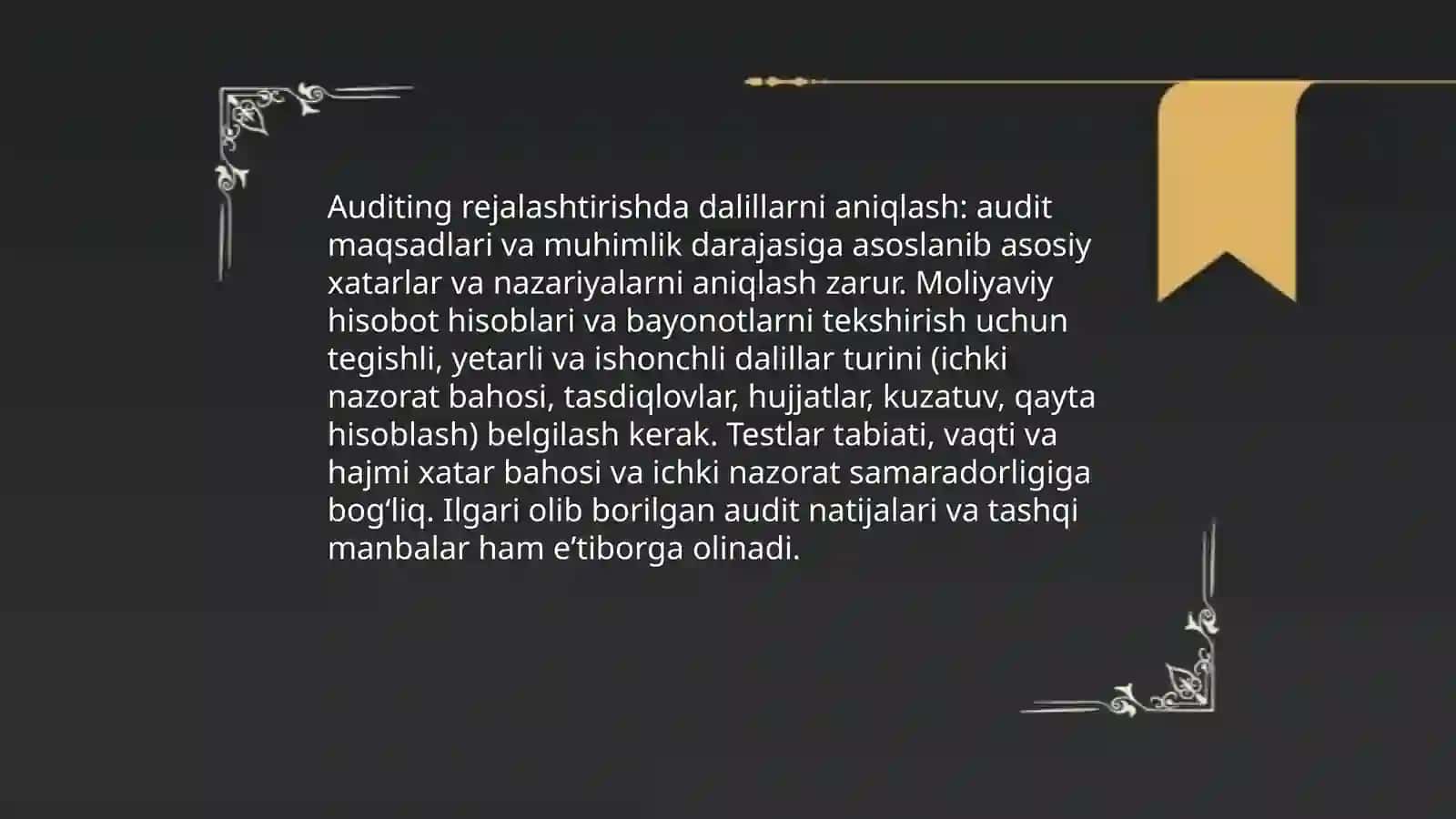 Auditor dalillarini yigʻish 4