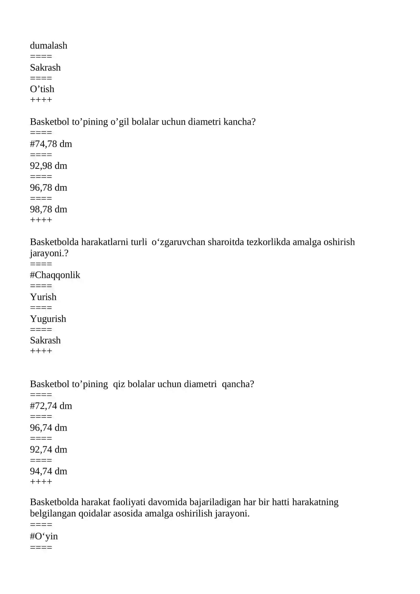 Basketbol test 4