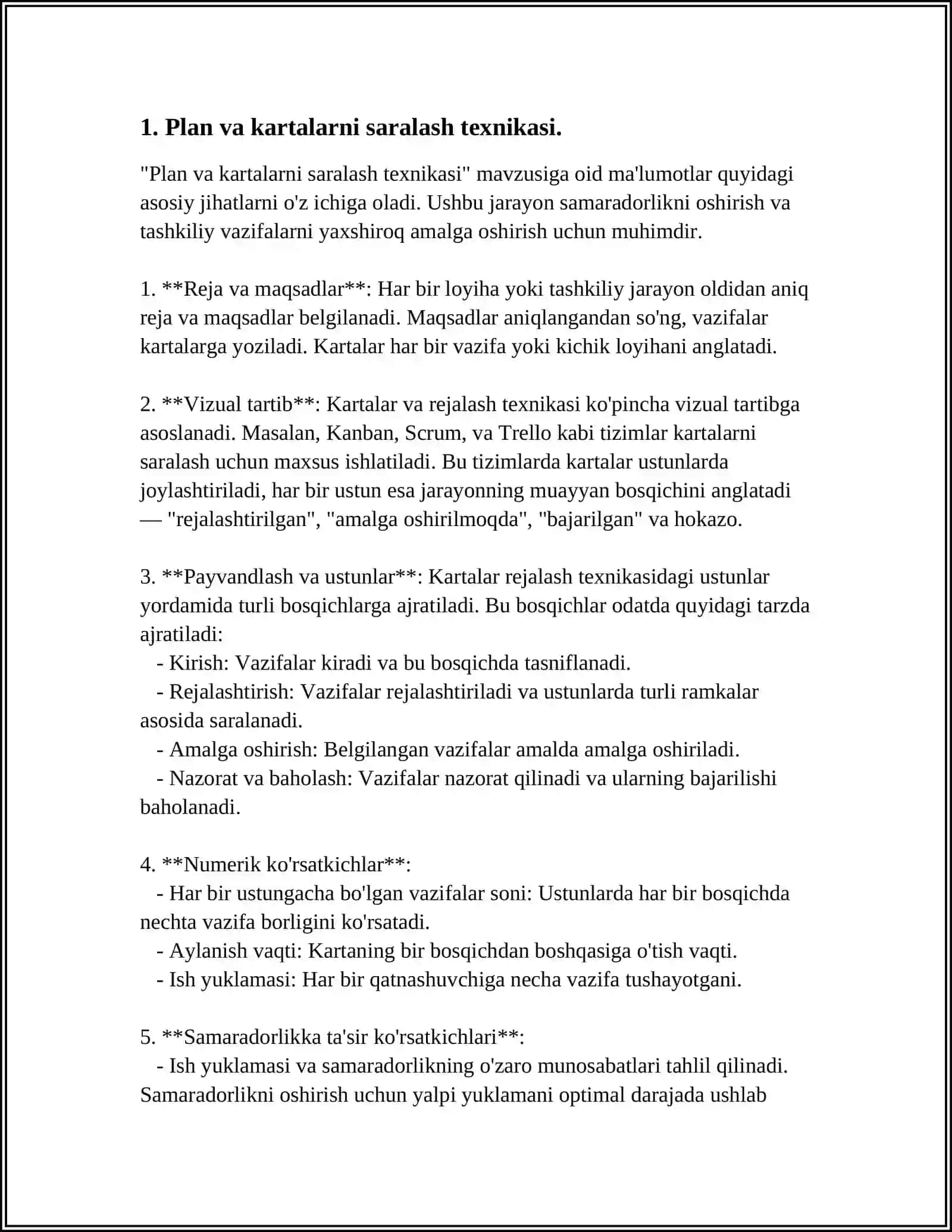 PLAN VA KARTALARGA RANG BERISH 4