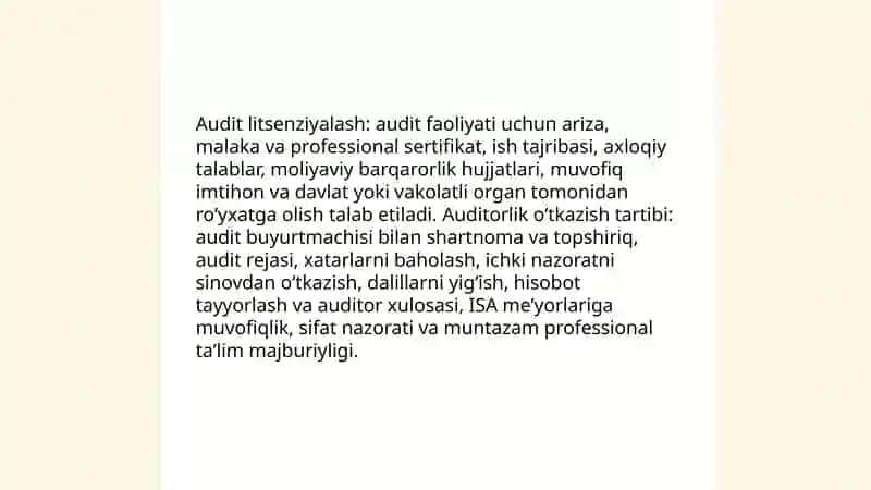Auditning normativ-huquqiy asoslari 4