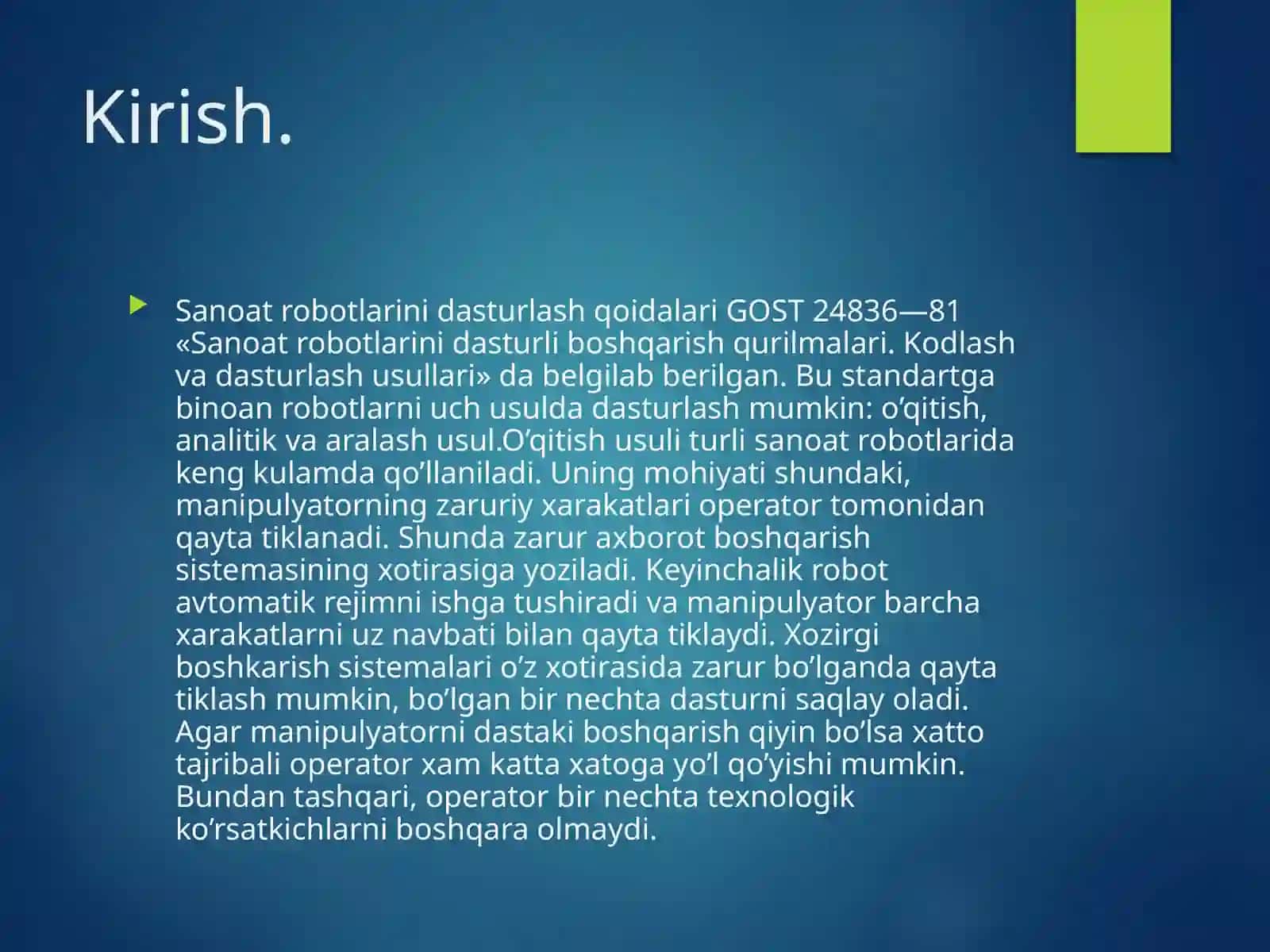 Sanoat robotlarini dasturlash qurolmalari 4