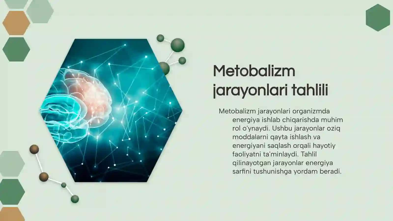 Metobalizm jarayonida energiya hosil bo'lishi va sarflanishi 4