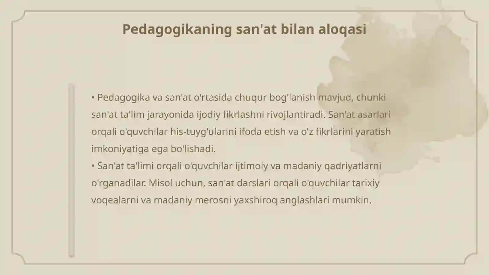 Pedagogika fanmi, san'atmi yoki amaliyotmi? 4