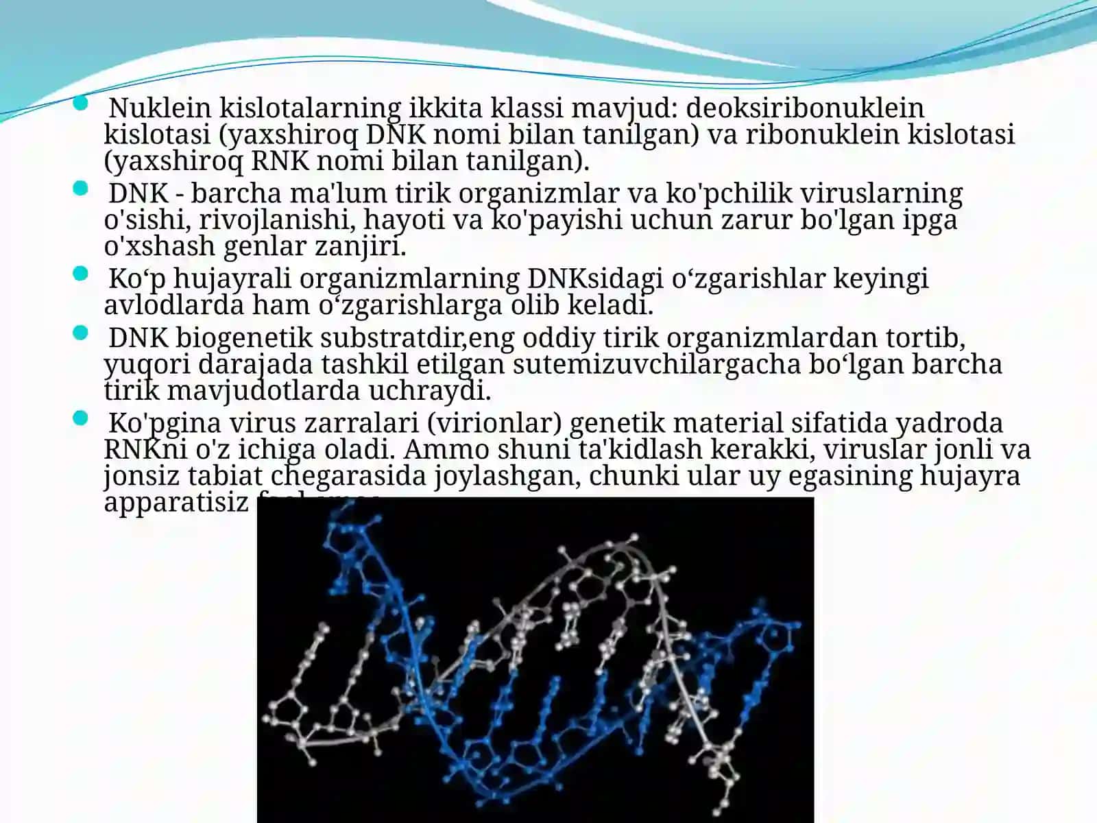 Tiriklikning molekulyar asoslari 4