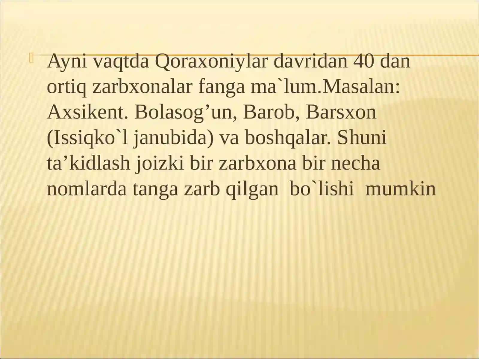 Qoraxoniylar tangasi 4