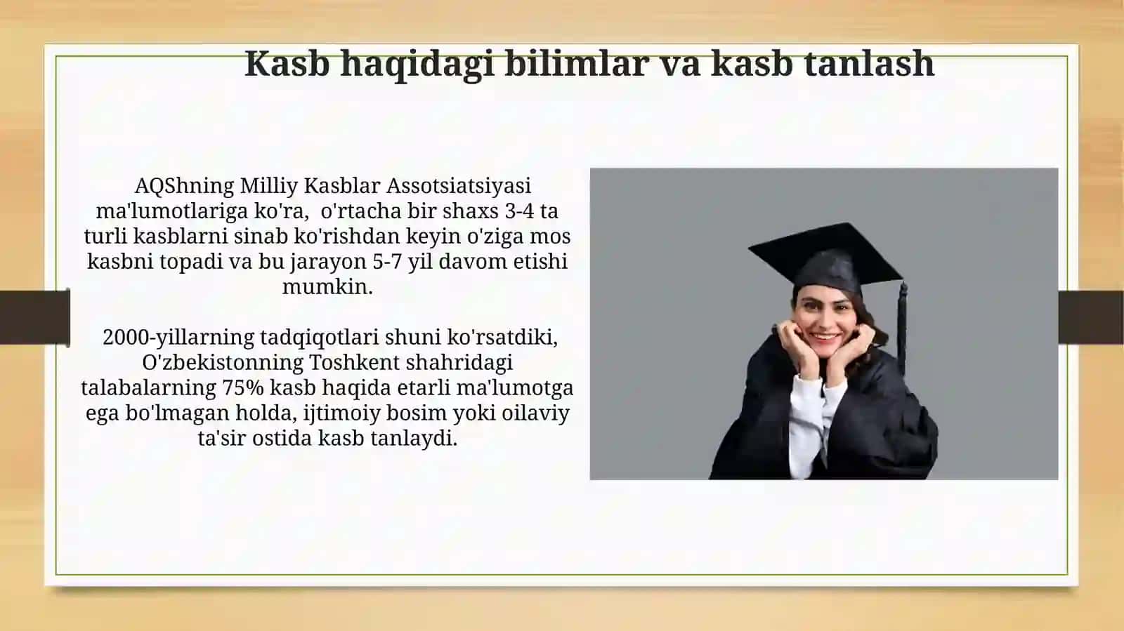 Kasb tanlashga doir psixalogik tadqiqotlar 4