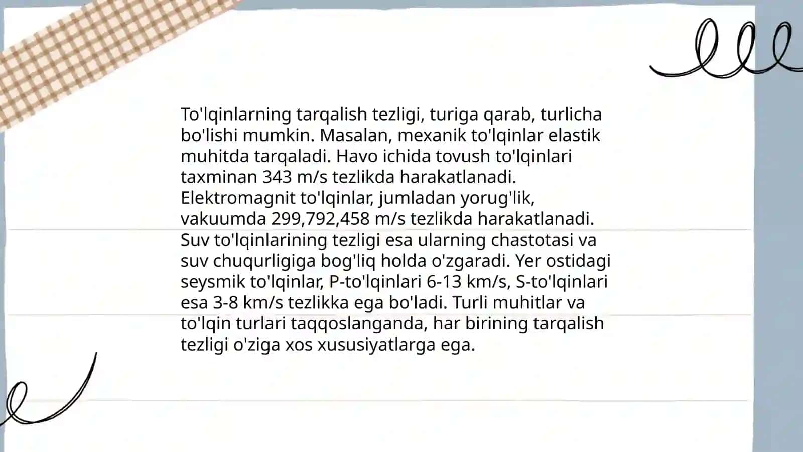 To'lqinlar va elastiklik nazariyasi 4