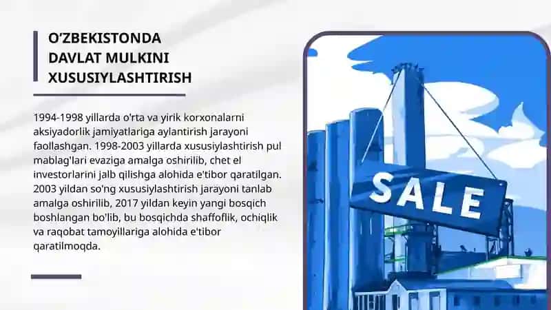 O’zbekistonda davlat mulkini xususiylashtirish va boshqarish 4