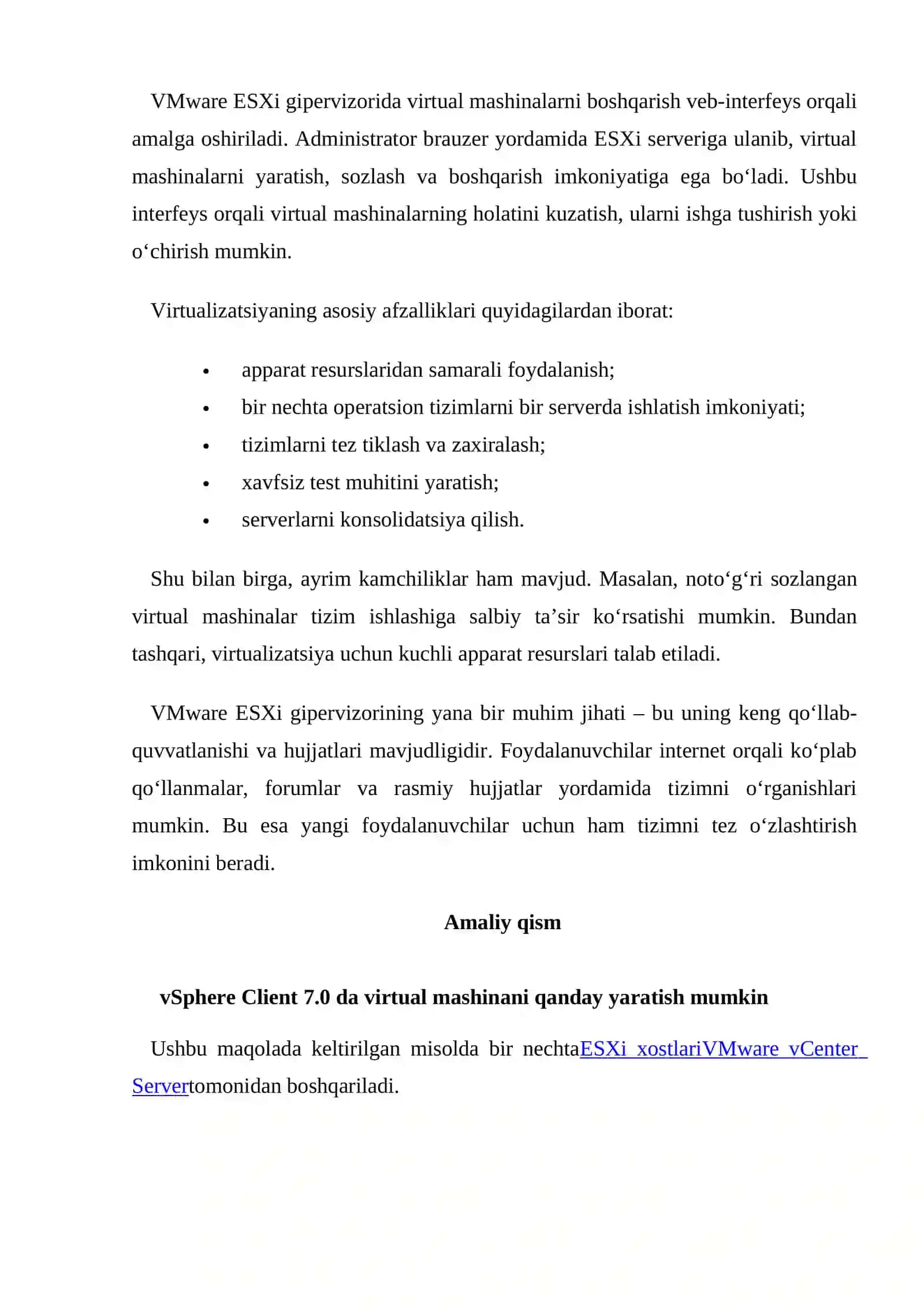 VMware ESXi gipervizori asosida virtual mashina yaratish 4