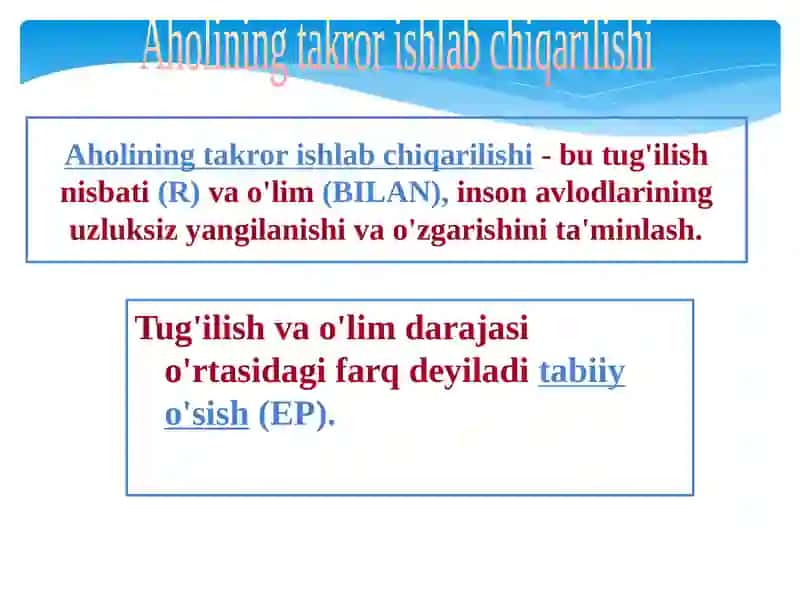 Jahon aholisi,o’sishi va uning hududiy joylashuvi. Regional xususiyatlari 4