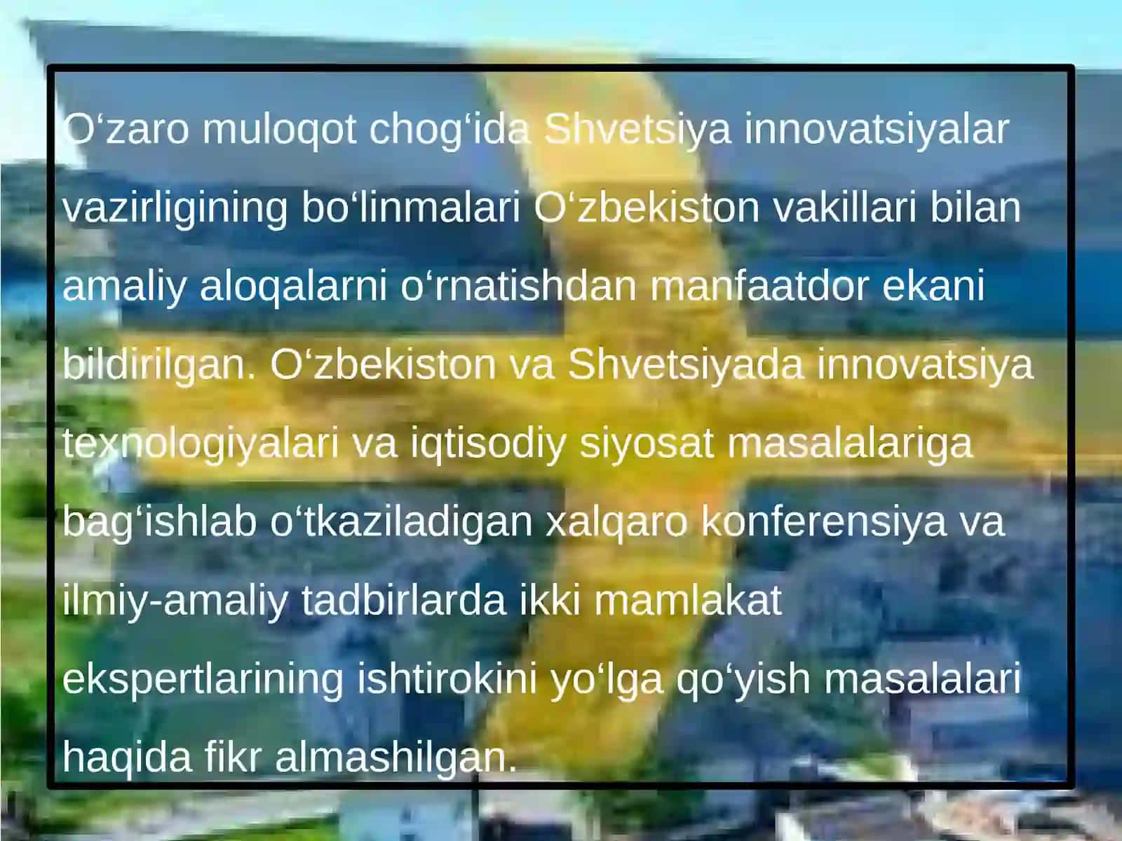 Shvetsariyada yashil iqtisodiyot 4