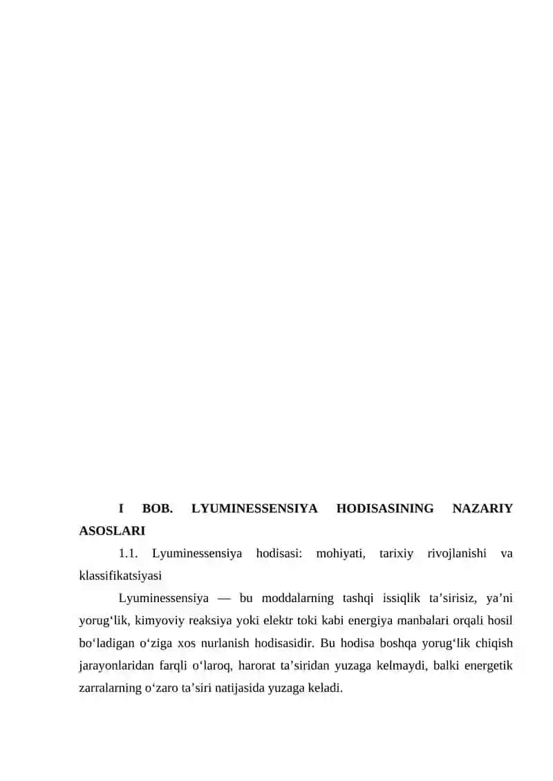 Lyuminessensiya Hodisasi Va Uning Qo‘llanilishi 4