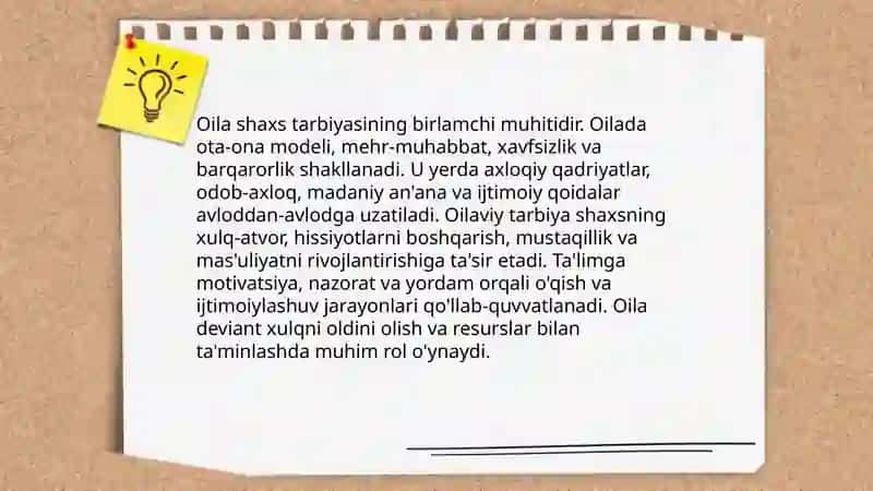Shaxsning rivojlanishi, tarbiyasi va ijtimoiylashuvi 4