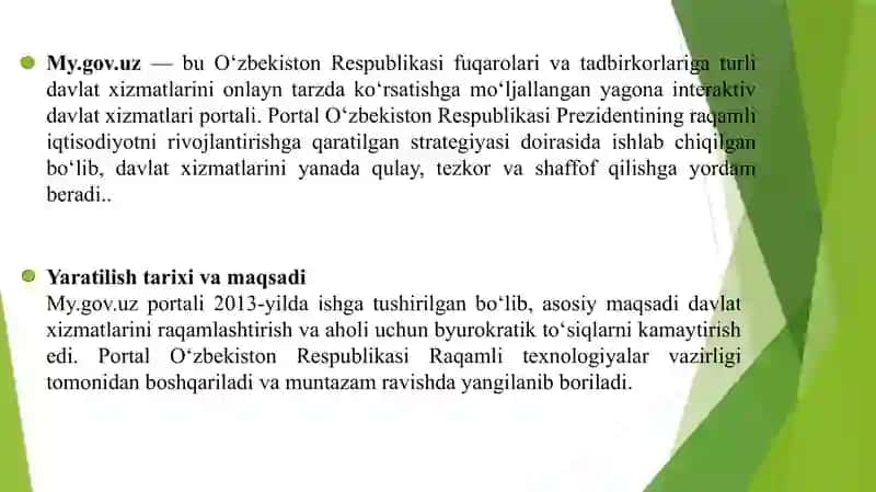 Hukumat portali my.gov.uz 4