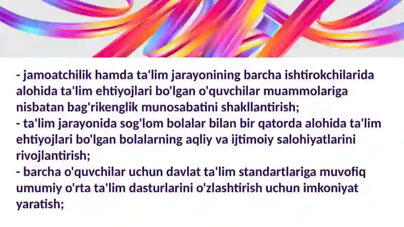 Inklyuziv ta'limning vazifalari 4