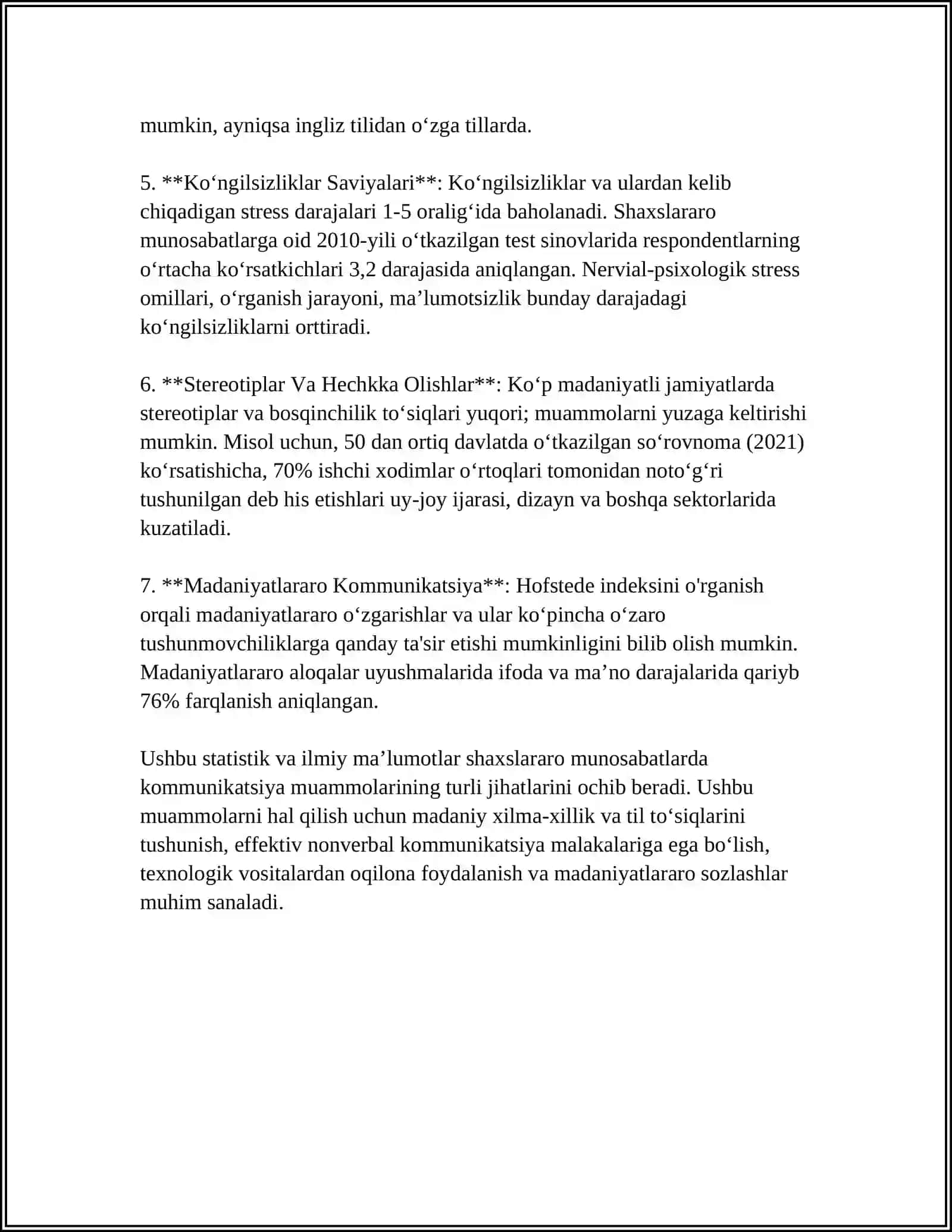 SHAXSLARARO MUNOSABATLAR VA KONFLIKTLAR 4