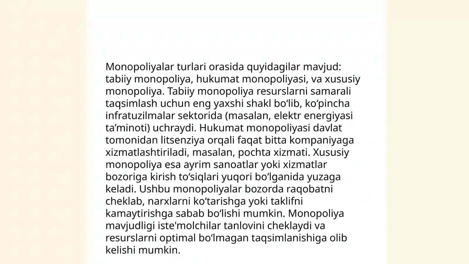 Monopoliya va monopsoniya 4