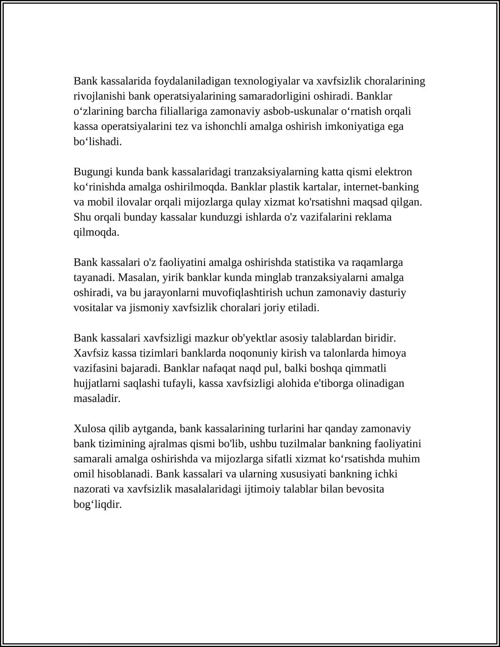 BANK ĶASSALARI TURLARI 4