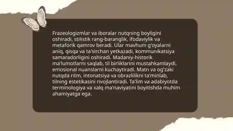 Lugʻat Boyligi va Jo’yaliligi 4