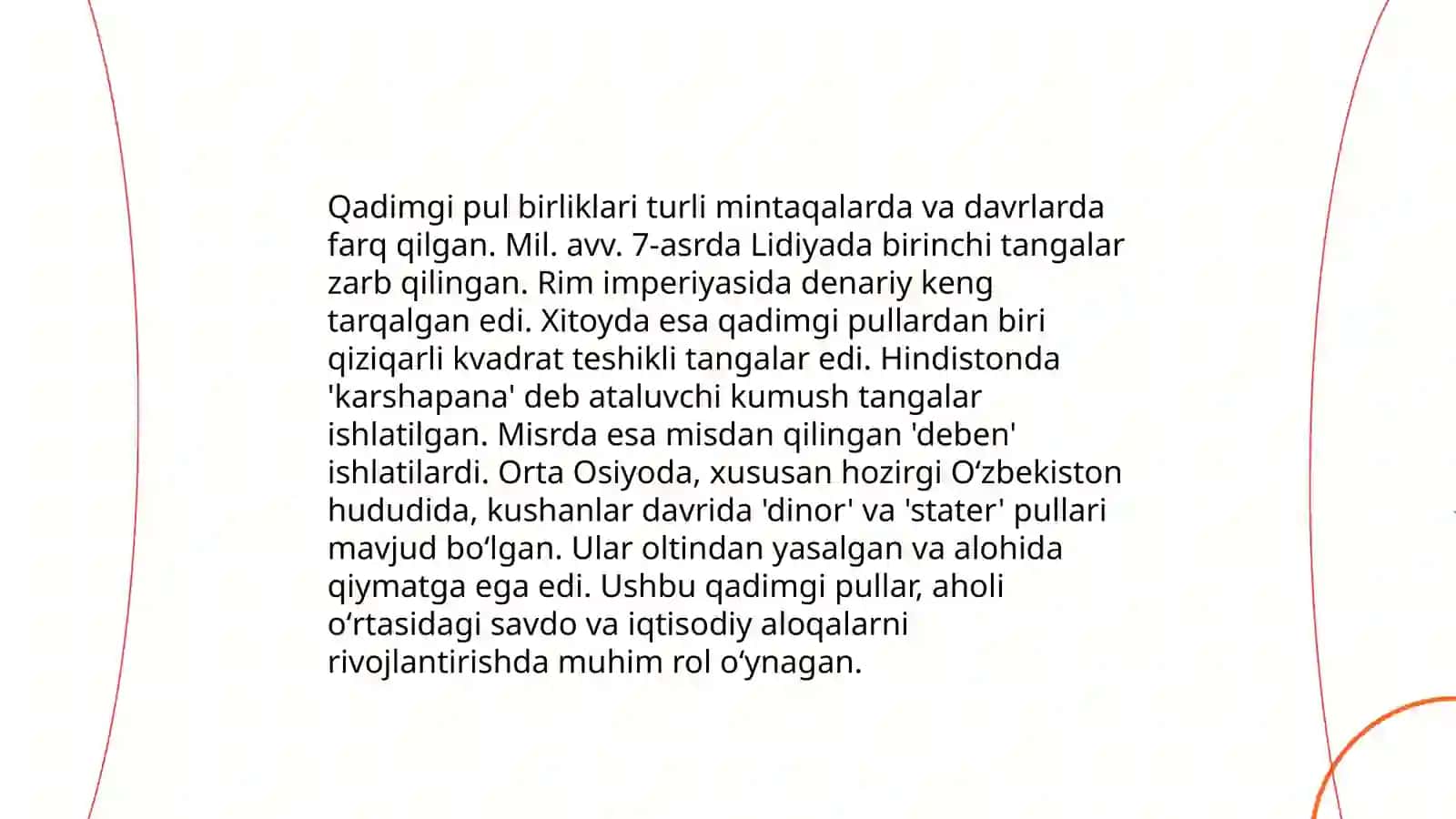 Pul tizimi va uning evolyutsiyasi 4