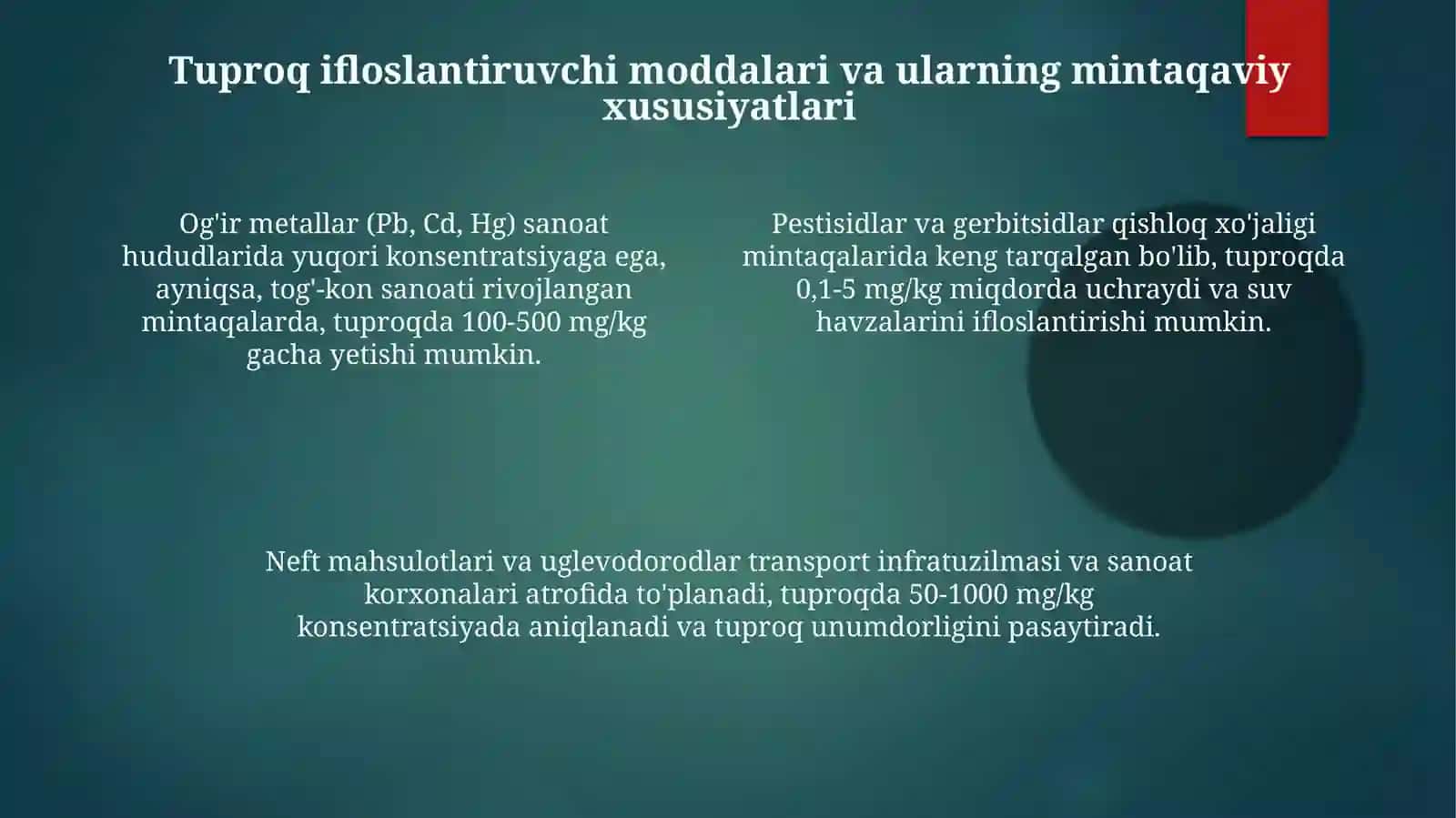 Antropogen omilning tuproq ifloslanishiga ta'siri 4