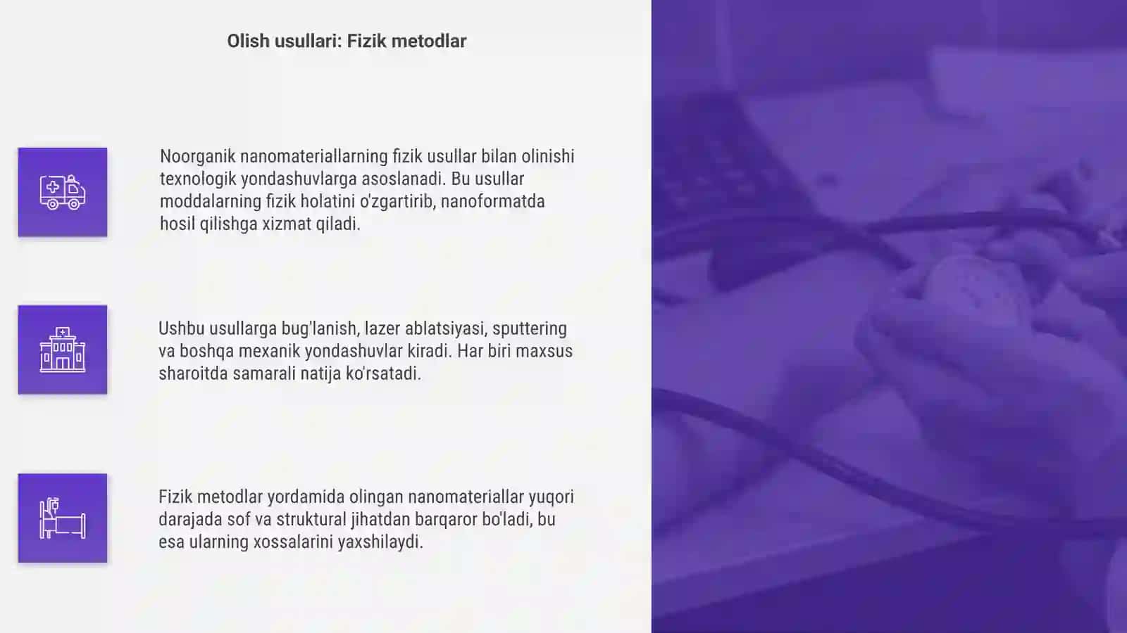 Noorganik nanomateriallarning olinishi va ularning xossalari 4