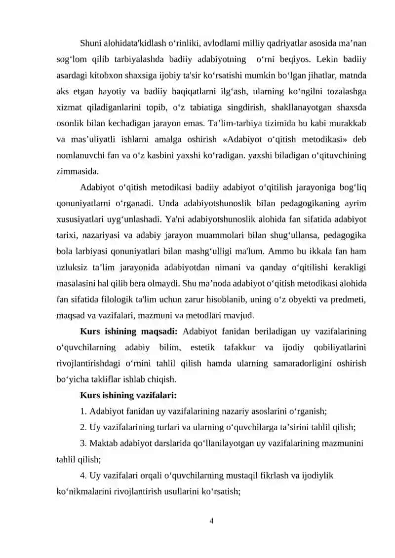 Adabiyot o‘qitish metodikasi 4