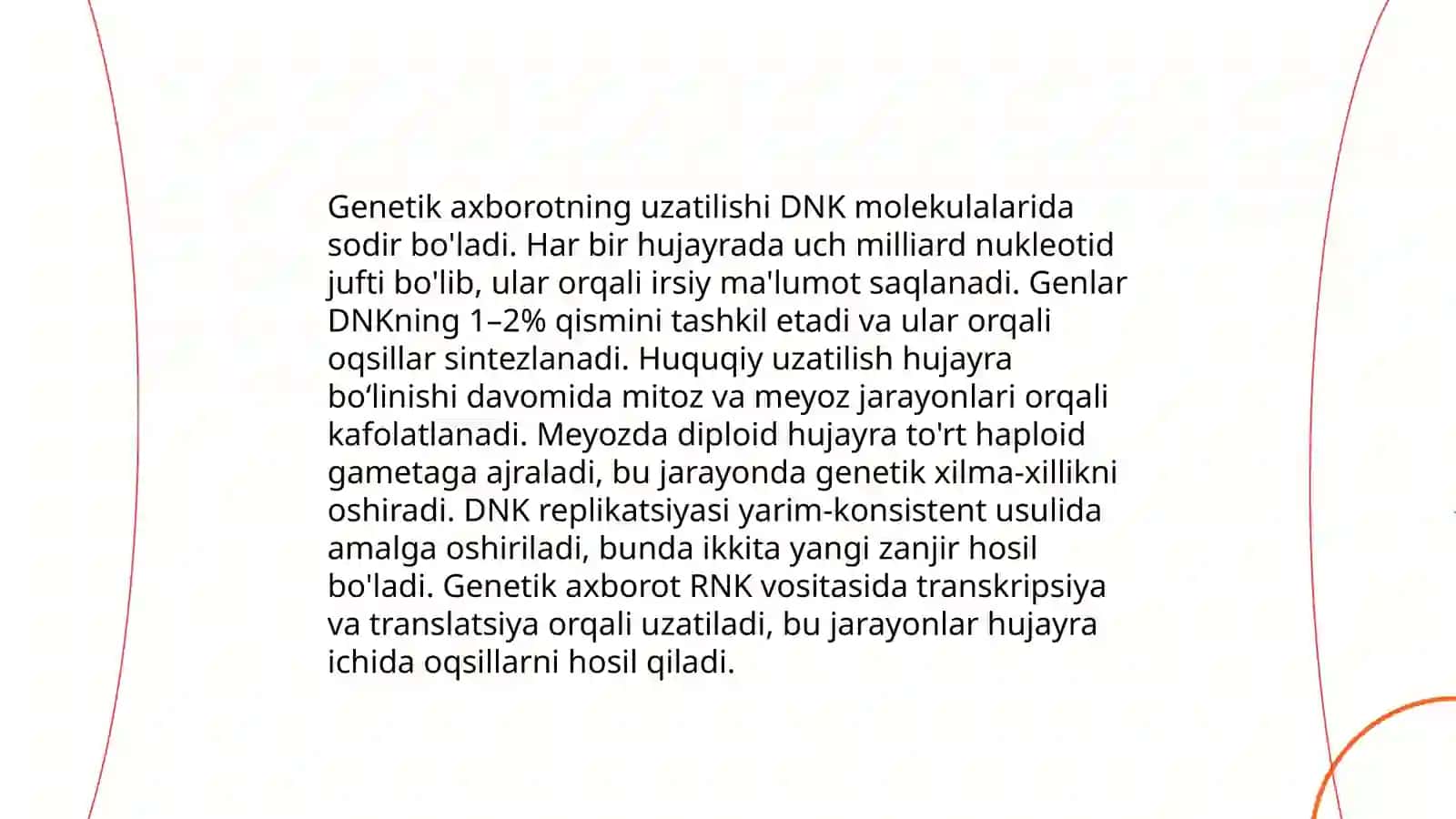 Irsiyat va irsiy kasalliklar 4