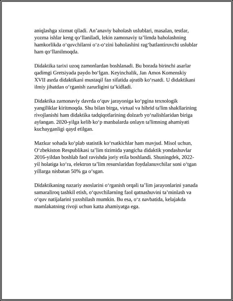DIDAKTIKA. TALIM JARAYONI YAXLIT TIZIM SIFATIDA 4