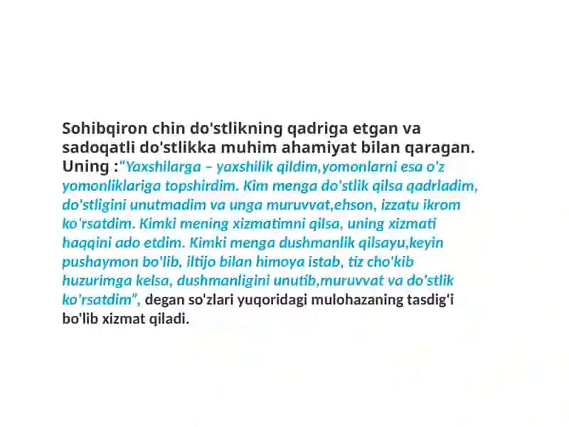 Amir Temur-yuksak ma'naviyat sohibi 4
