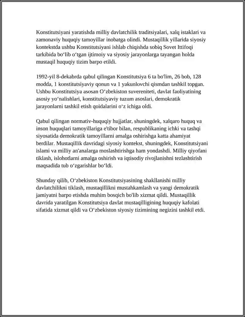 OʻZBEKISTON KONSTITUTSIYASI TARIXI 4