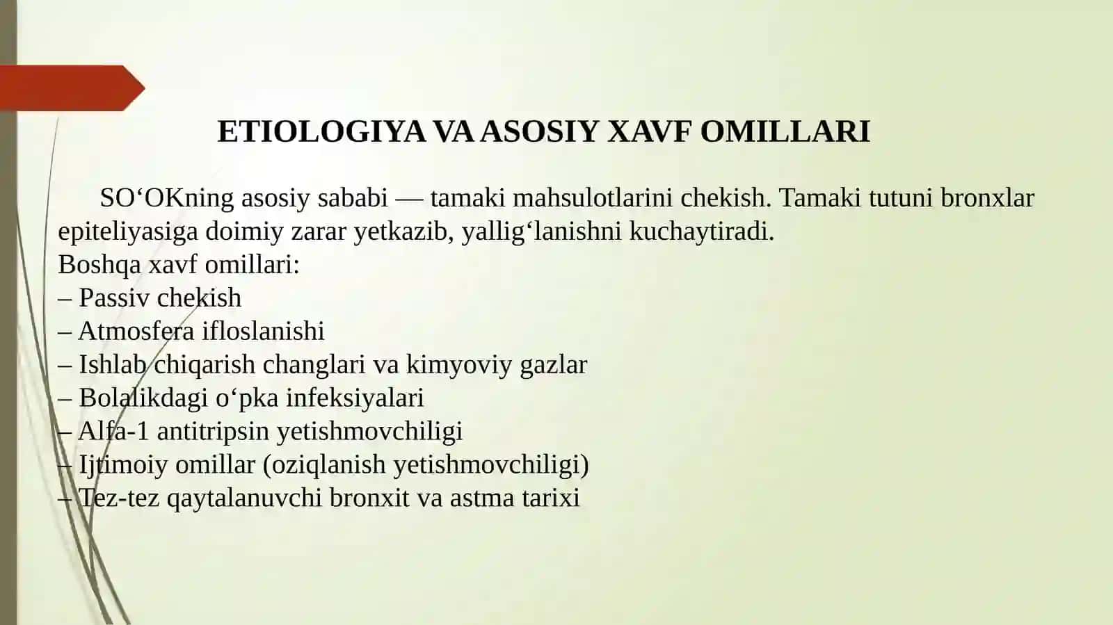 O‘pkaning Surunkali Obstruktiv kasalligi 4