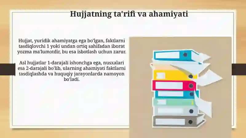 Hujjatlarning turlari va xususiyatlari 4