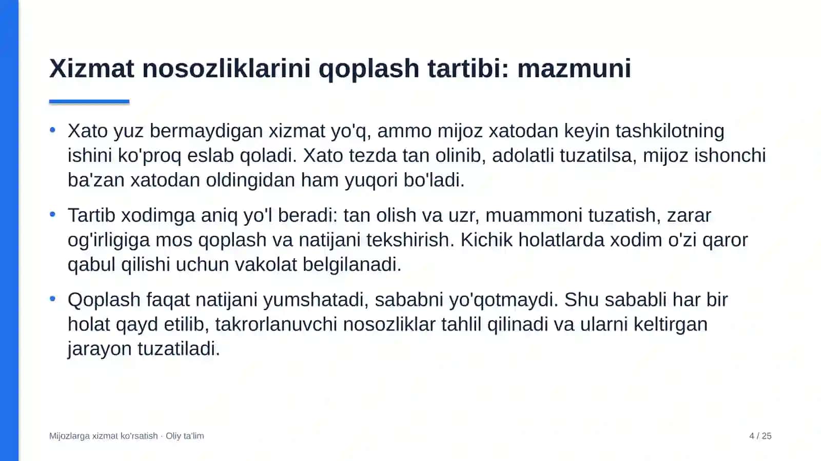 Energetika nazorati inspeksiyalarida xizmat nosozliklarini qoplash tartibini joriy etish 4
