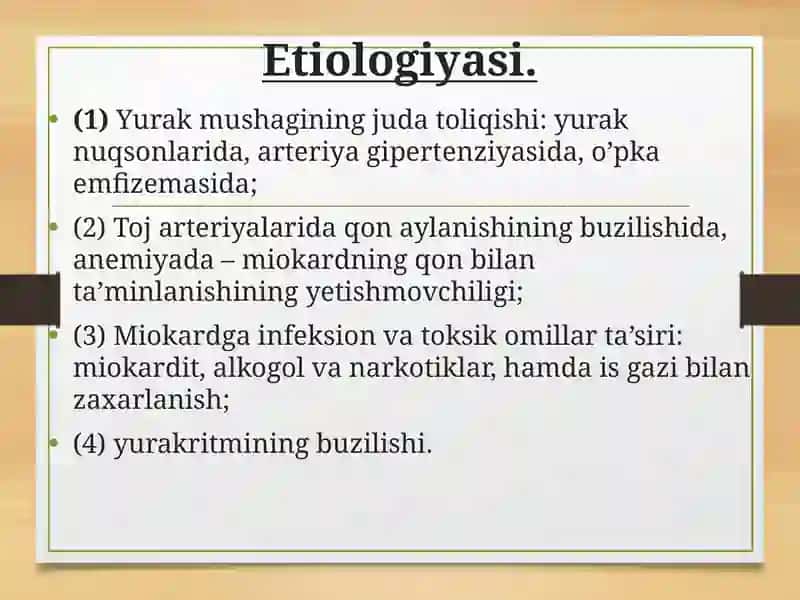 YURAK YETISHMOVCHILIGI 4