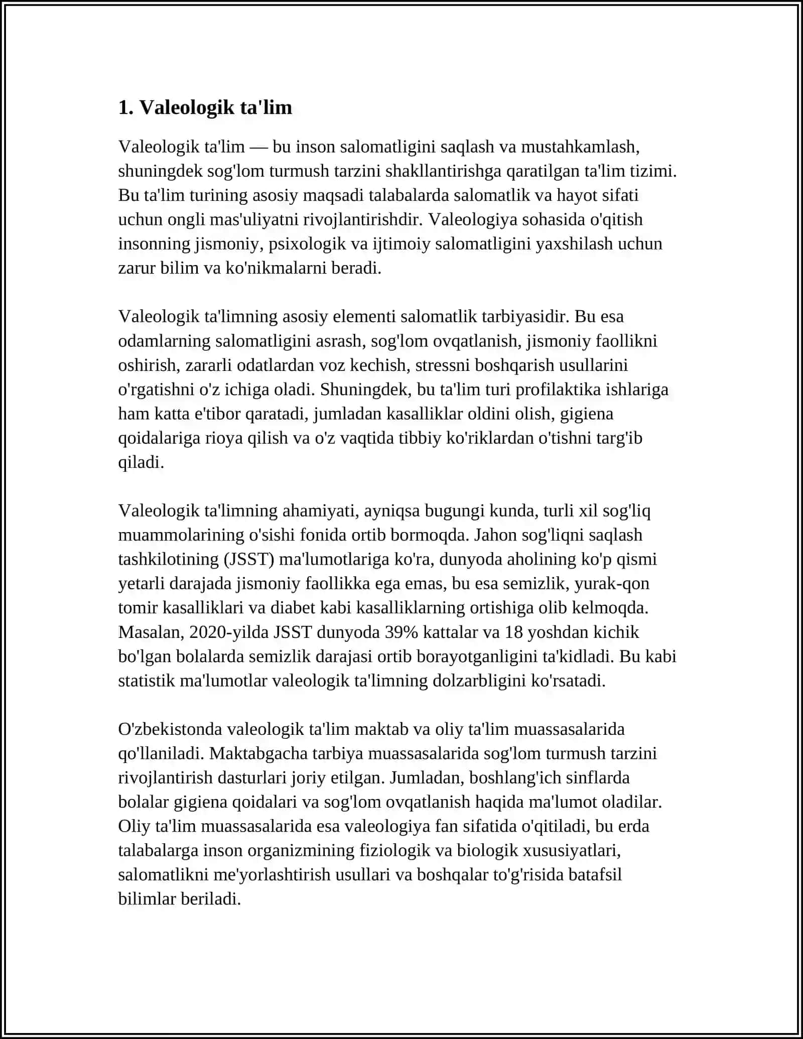 OIST YONDASHUVINI OLDINI OLISHDA VALEOLOGIK YONDASHUVLAR 4