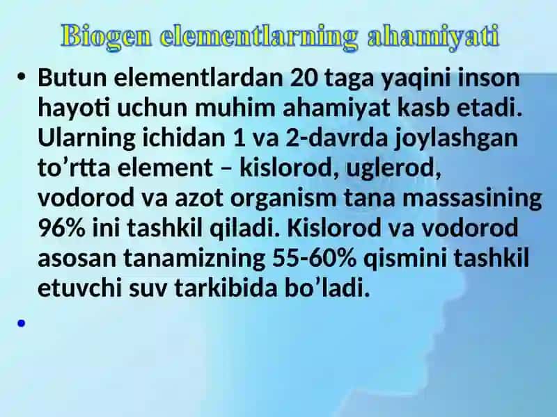 BIOGEN ELEMENTLAR VA ULARNI AHAMIYATI 4