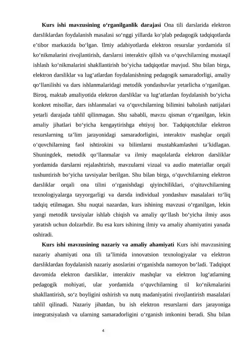Ona tili darslarida elektron darsliklardan foydalanish 4