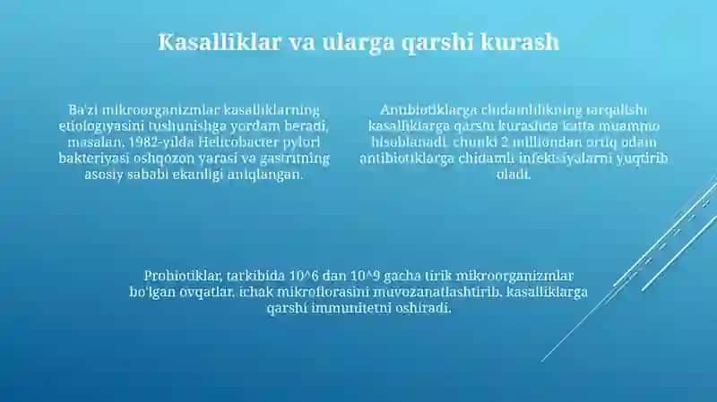 Mikroorganizmlarning tibbiyotdagi ahamiyati 4