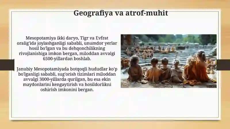 Qadimgi Mesopotamiya xalqlari madaniyati 4